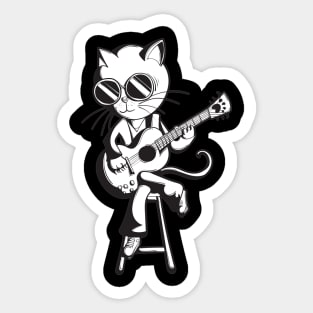 Cat Guitar Musician Sticker